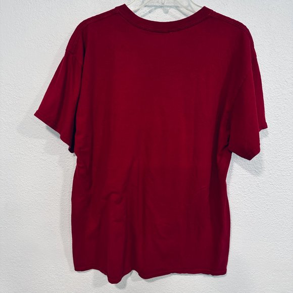 Mens Large Cotton Tee CAYMAN ISLANDS BRITISH WEST INDIES Dark Red Short Sleeves - Picture 2 of 6